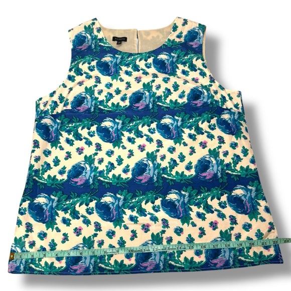 Talbots Silk Rose Sleeveless Top Women's Size 12 Floral Bohemian Colorful Shell - Picture 4 of 9